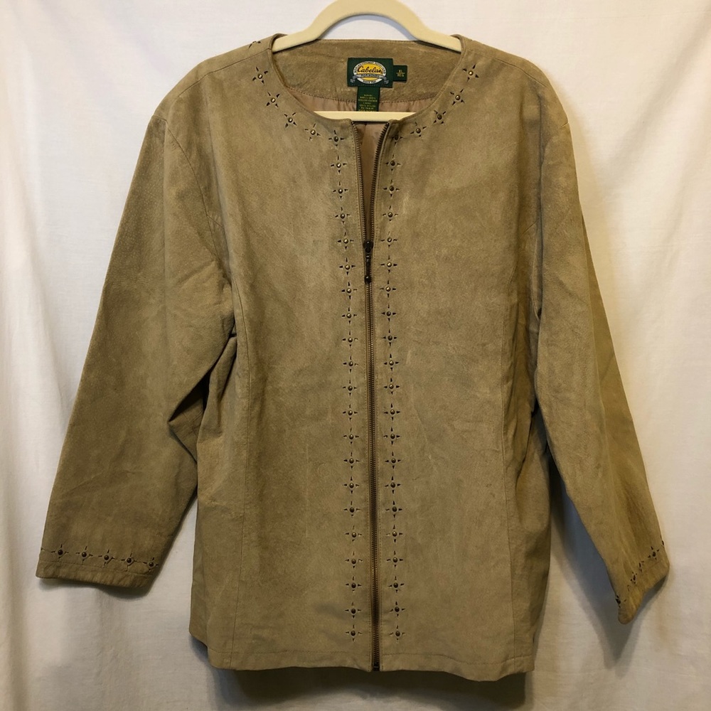 Cabela’s Leather Zip Up Jacket - Detailing